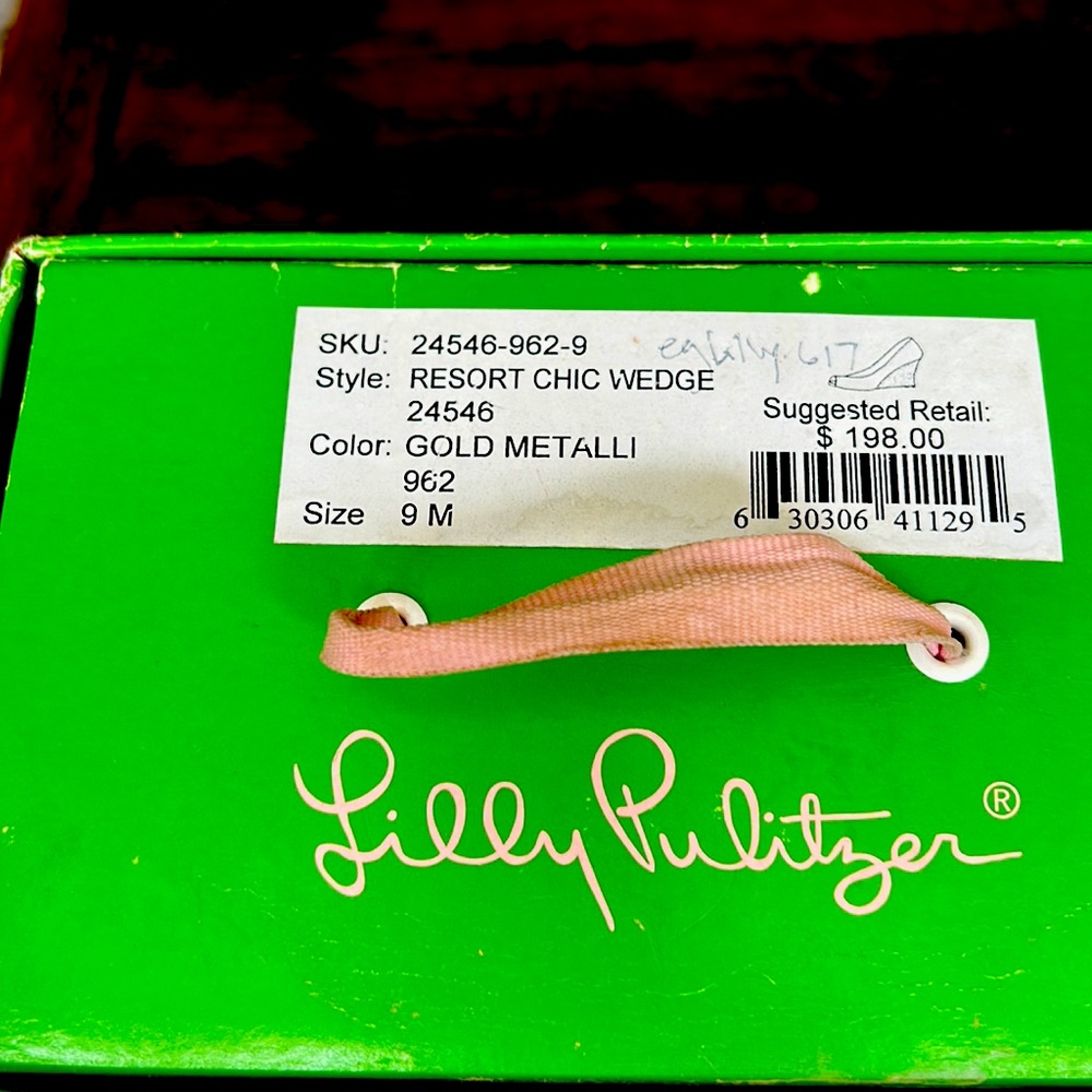 Size 9 Gold Lilly Pulitzer Wedges ☀️